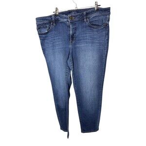 LOFT Blue Medium Wash Modern Skinny Ankle Jeans Size 33 / 16